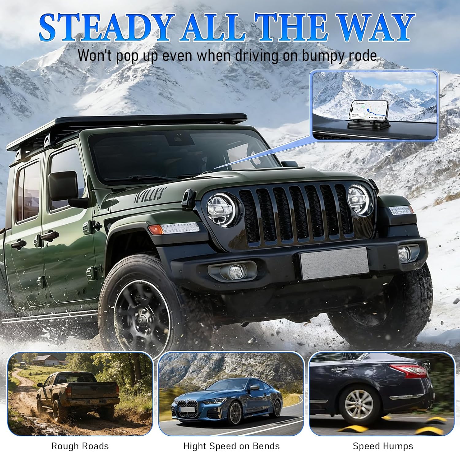 2-in-1 360° Rotation Car Phone Holder & Emergency Contact Plate - Image 6