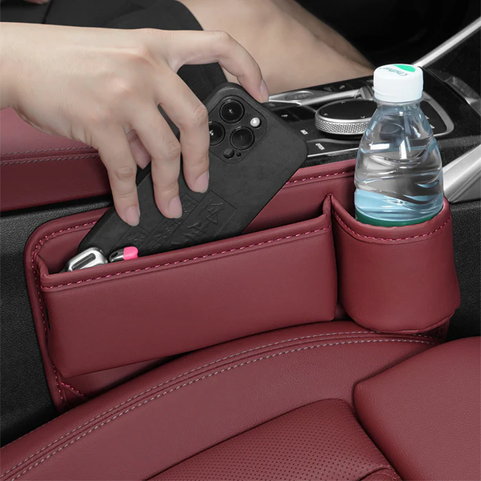 Car Leather Cup Holder Gap Bag - Image 12