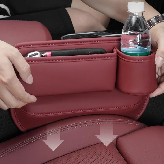 Car Leather Cup Holder Gap Bag - Image 5