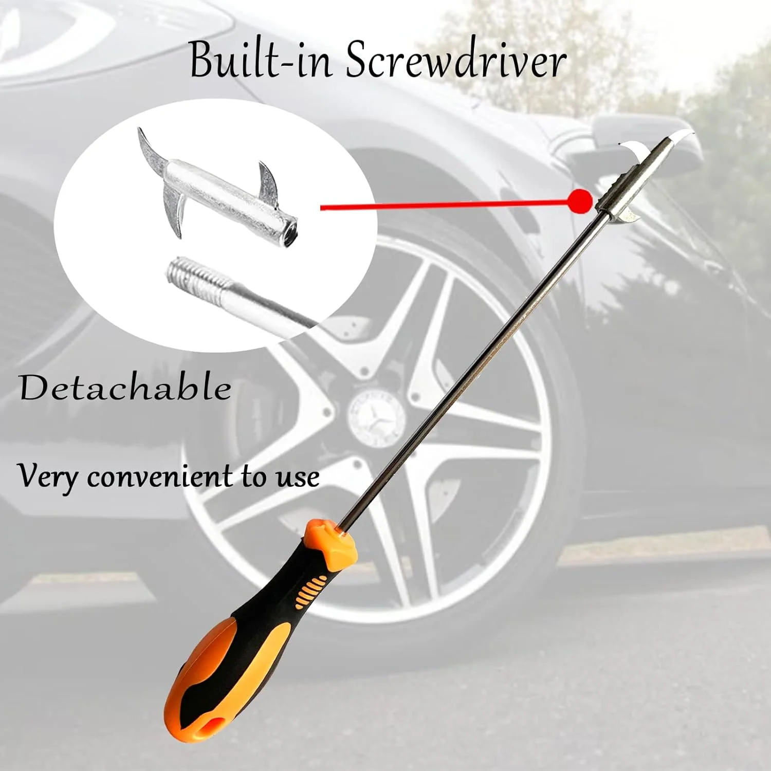 Multifunctional Stainless Steel Tire Stone Removal & Wheel Cleaning Tool - Image 6