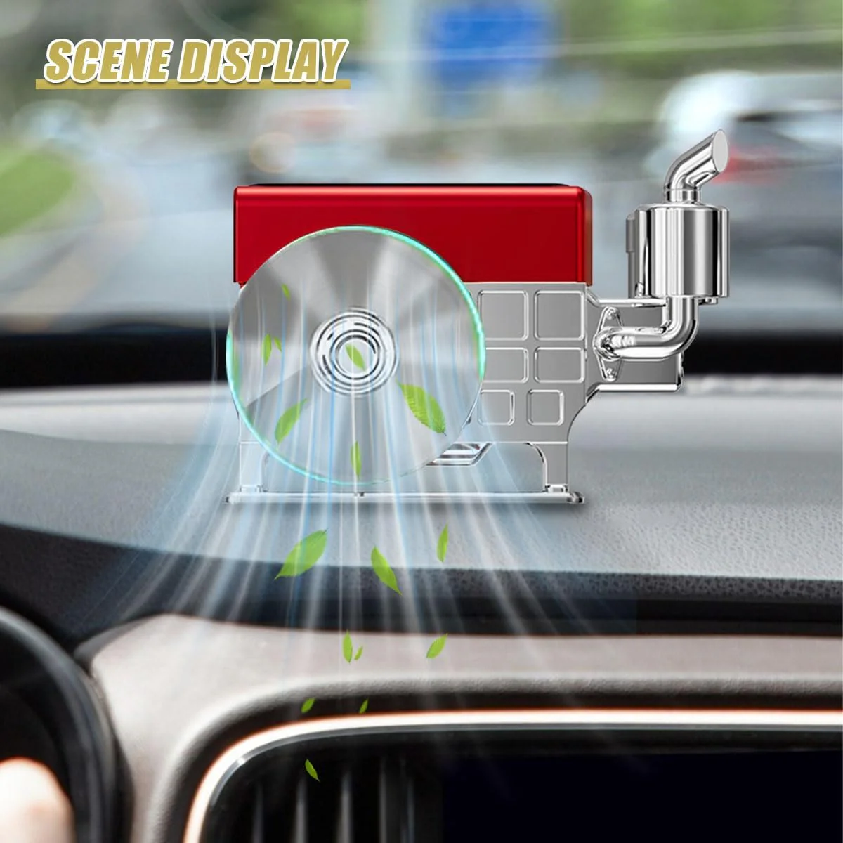 Solar-Powered Rotating Car Air Freshener & Aroma Diffuser - Image 3