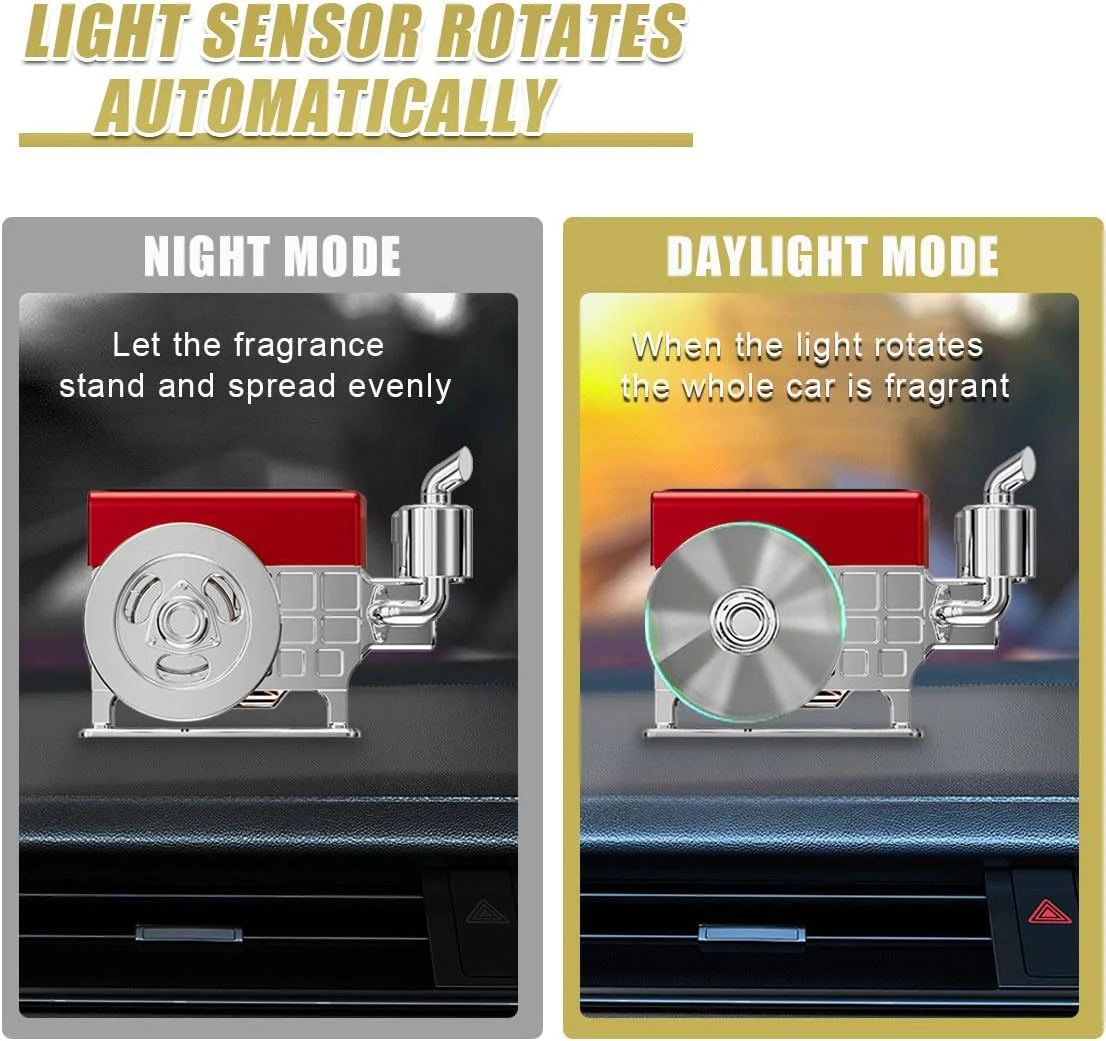 Solar-Powered Rotating Car Air Freshener & Aroma Diffuser - Image 5